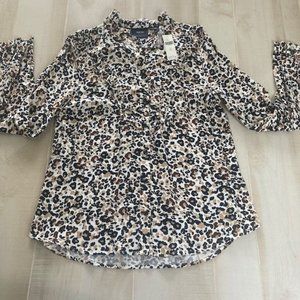 NWT Anthropologie Maeve Multicolor Floral Button-up Blouse - Size 10